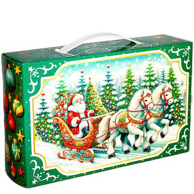 Сладкий новогодний подарок в жестяной упаковке весом 450 грамм