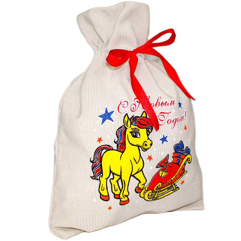 Детский новогодний подарок в мешочке весом 1000 грамм