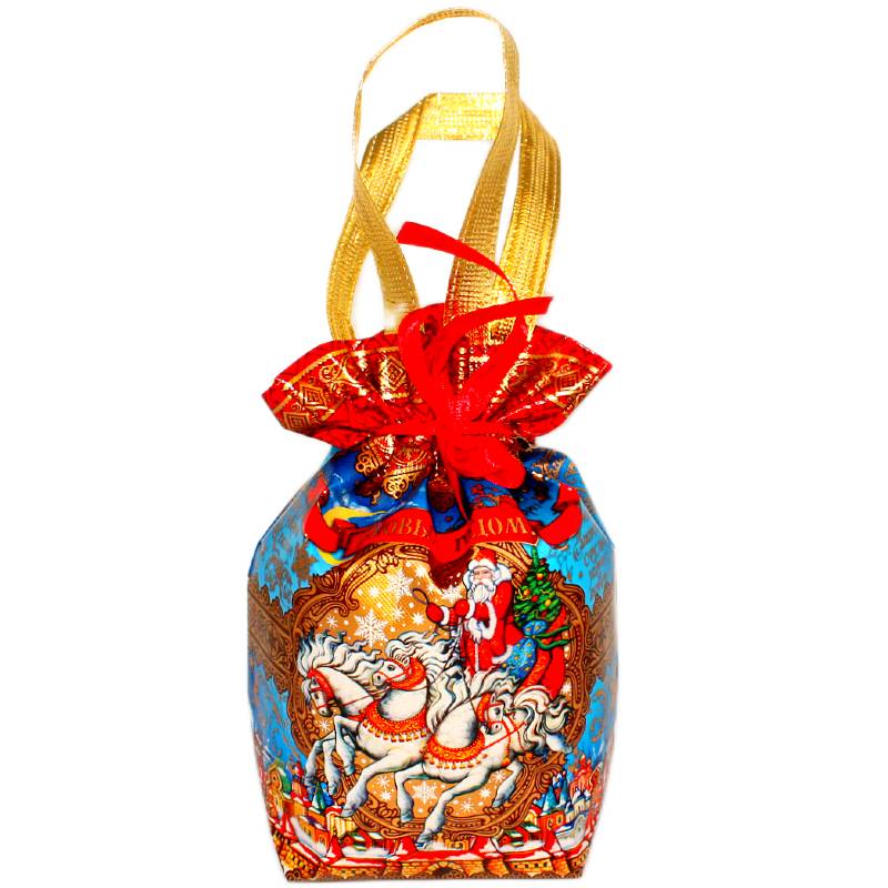 Сладкий новогодний подарок в мешочке весом 1500 грамм