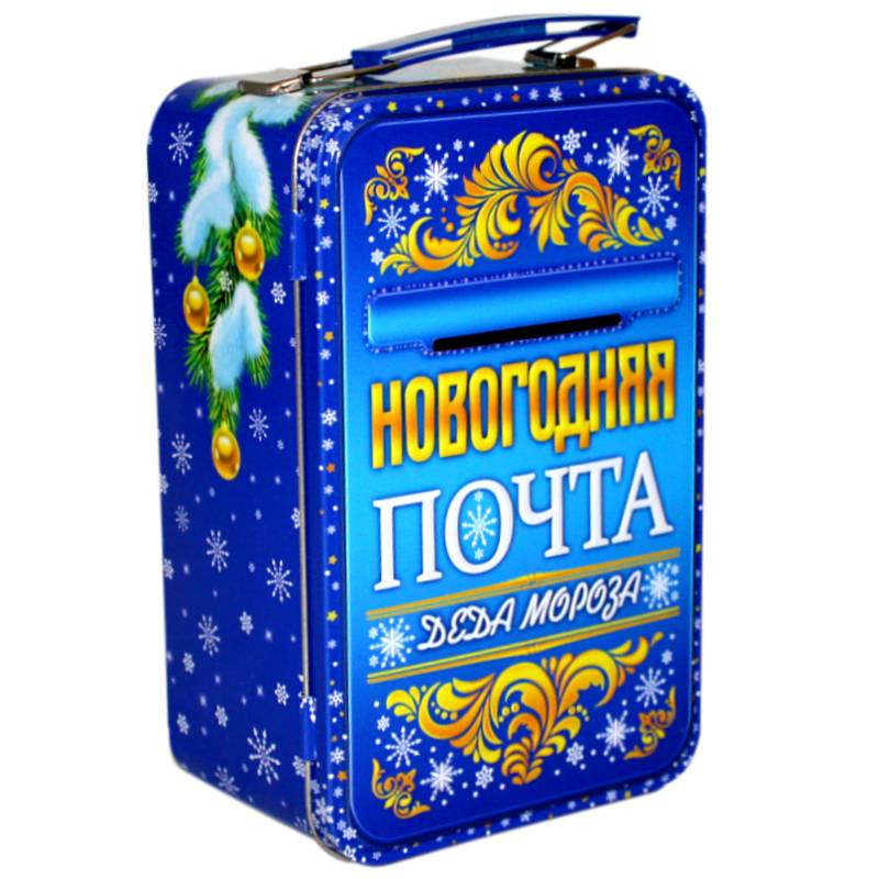 Сладкий подарок на Новый Год  в жестяной упаковке весом 610 грамм